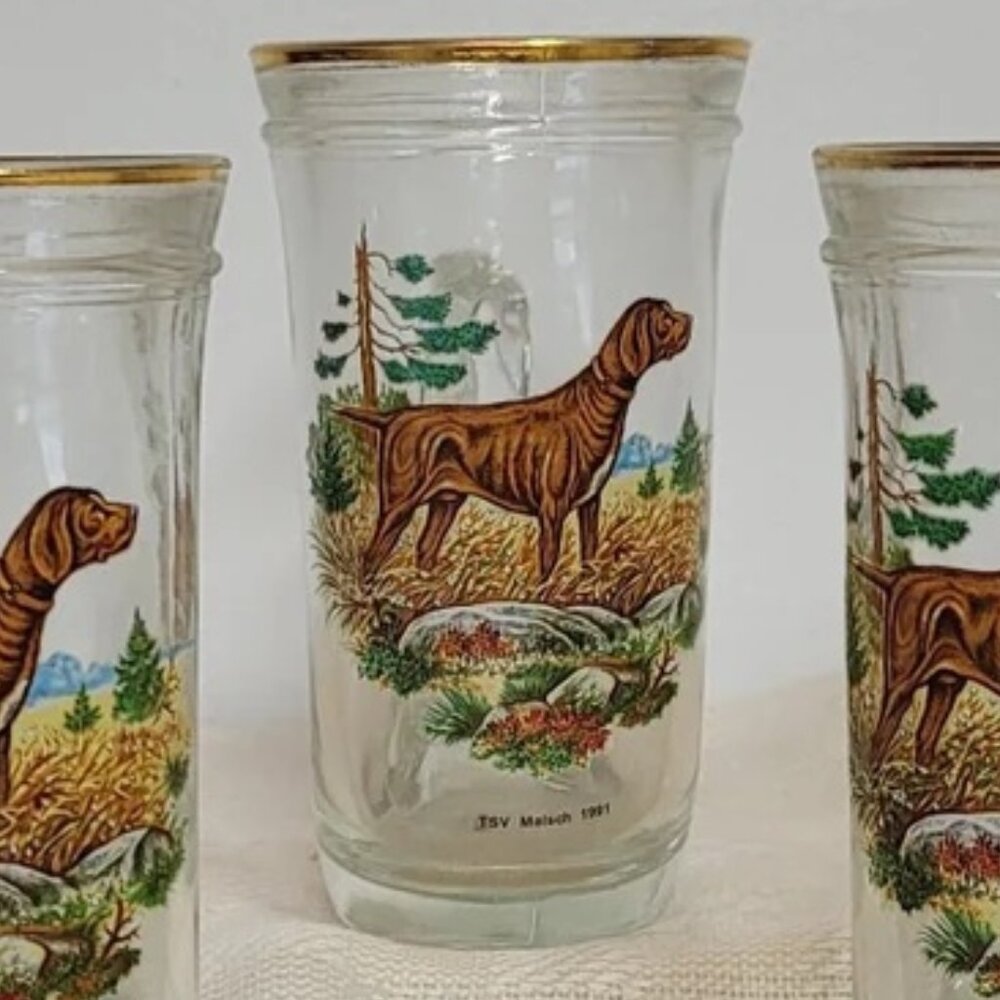 Vintage German Volksmarch Horn Shaped Glass Beer Mug TSV Malsh 1991‎